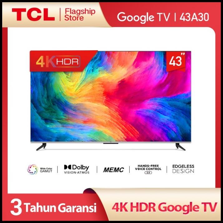 Tcl 43A30 Led Tv Android Tv 43 Inch Uhd 4K Android 11 Dolby Atmos A30