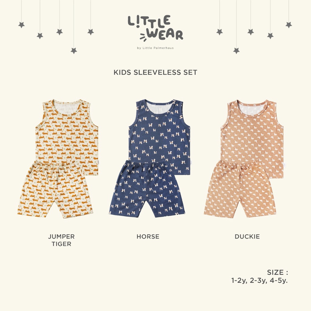 Little Palmerhaus Setelan Kutung 1-5 Tahun Little Wear Kids Sleeveless Set Anak CBKS