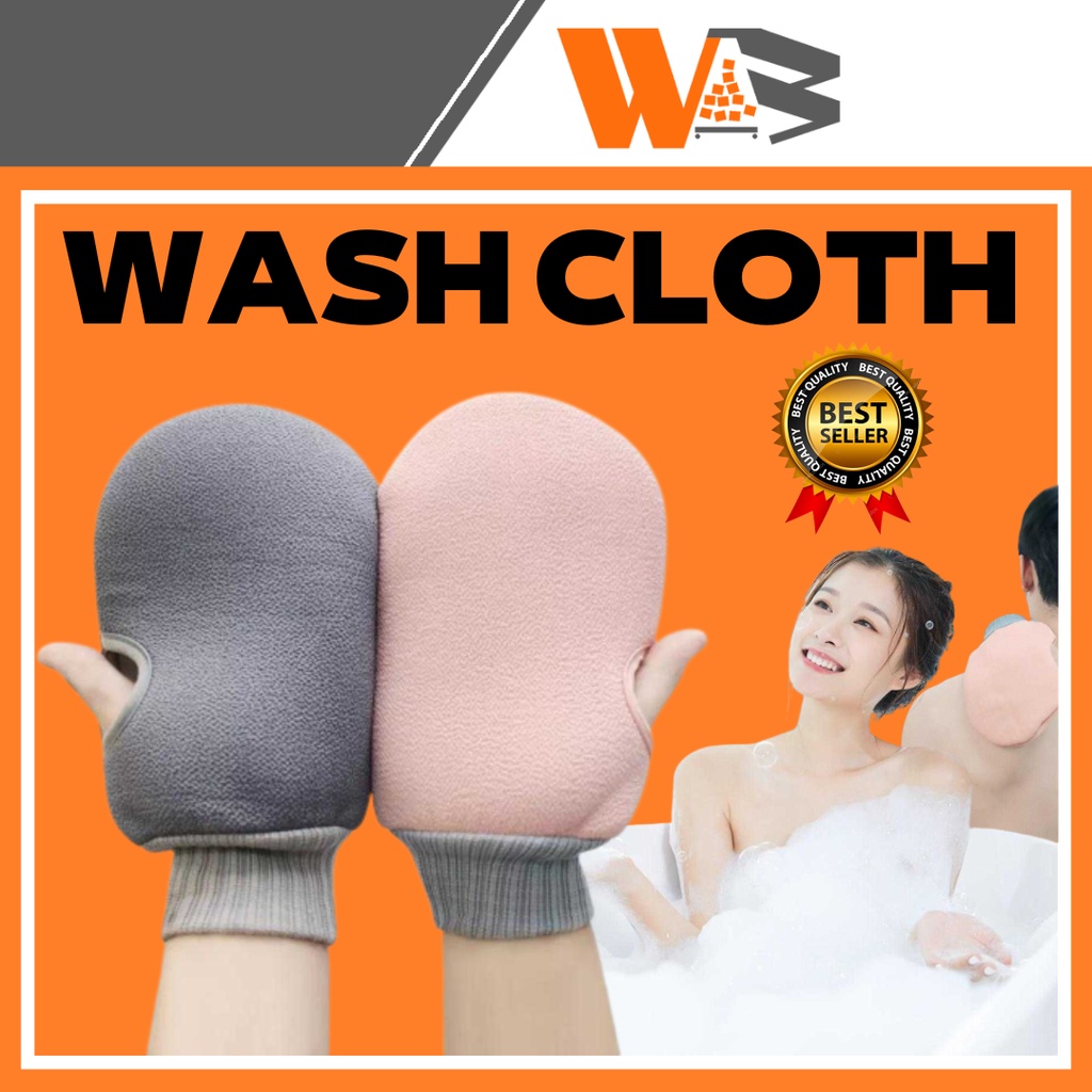 COD Sarung Tangan Wash Cloth Sponge Mandi Shower / Sarung Tangan Mandi / Alat Gosok Badan / Alat Pembersih Daki / Alat pembersih punggung