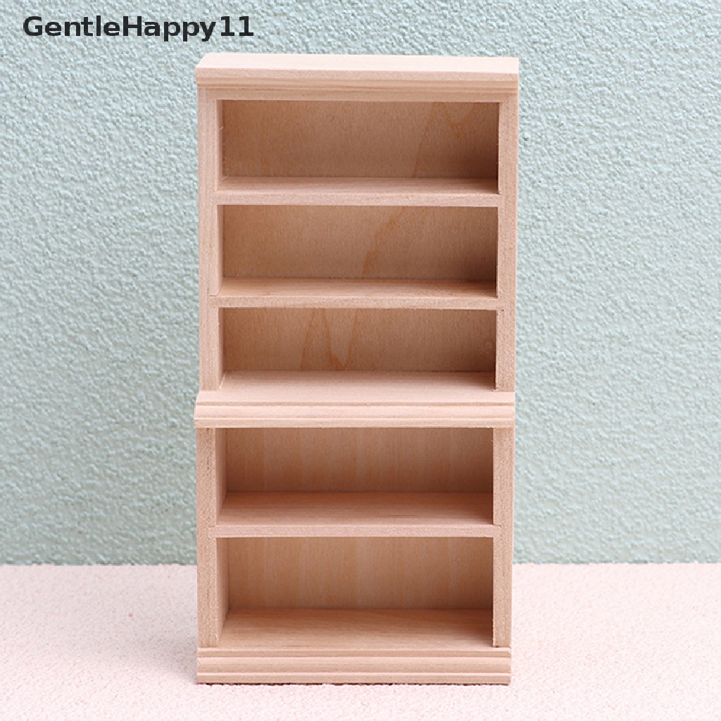 Gentlehappy Rumah Boneka Miniatur Rak Buku Rak Buku Lemari Pajangan Model Furniture Decor Mainan id