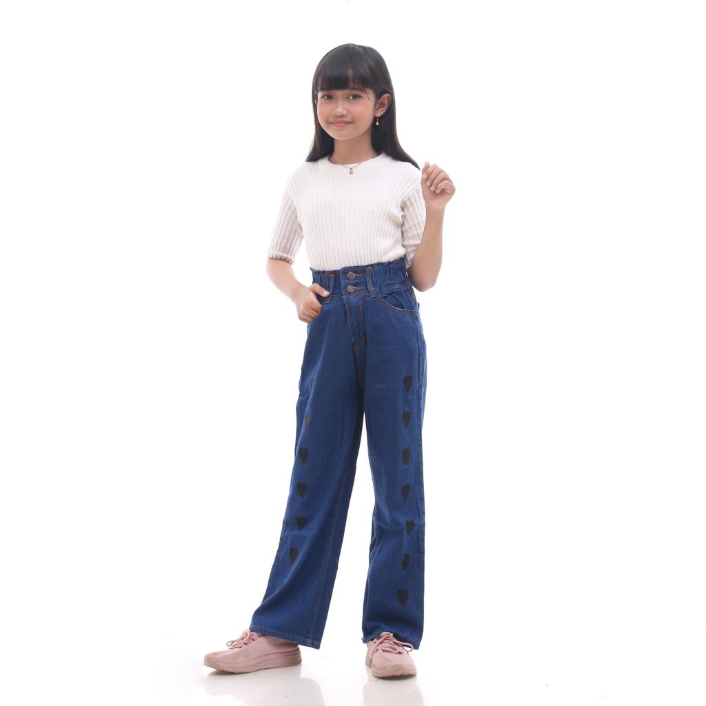 Celana Anak Tanggung / Celana Jeans Kulot Love Anak