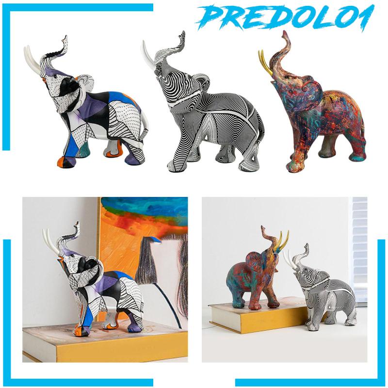 [Predolo1] Pusat Meja Patung Gajah Simple Modern Untuk Dekorasi Rumah Desktop