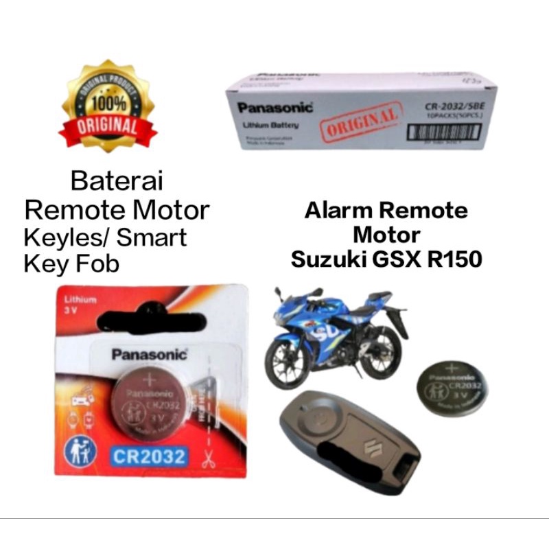 Batreai Cr2032 Panasonic Untuk Remote Alarm Smart Key-Set Fob Assy Suzuki GSX