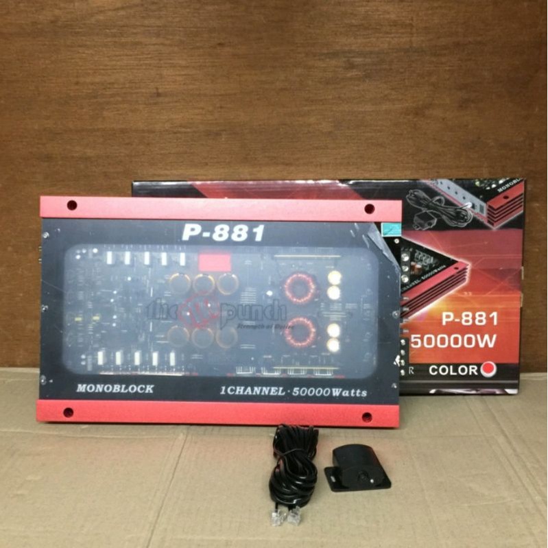 Power Monoblock The Punch P-881 - Power Amplifier 1CH - Power Audio Mobil