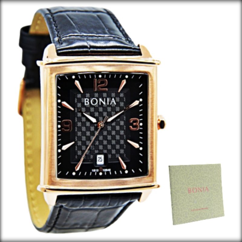 BONIA WATCH BNB10546 BNB10545 FASHION CLASSIC SQUARE ANALOG ORIGINAL JAM TANGAN PRIA