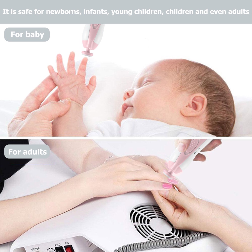 Gunting Kuku Elektrik Bayi dan Dewasa Electric Baby Nail Trimmer Set