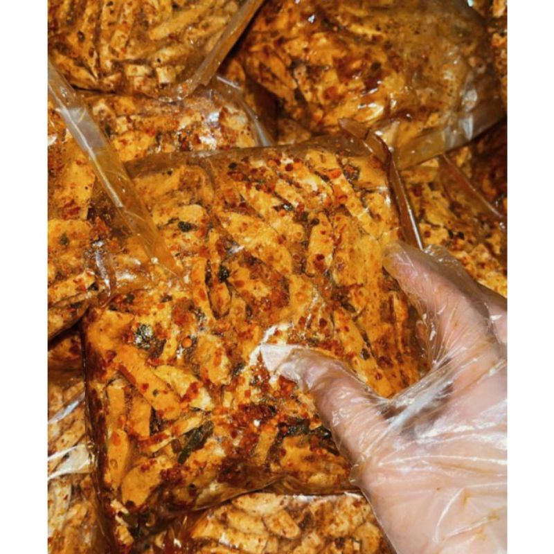 

[ Eatcabe ] BASRENG PEDAS EXTRA DAUN JERUK 500gram BAKSO GORENG IKAN PEDAS