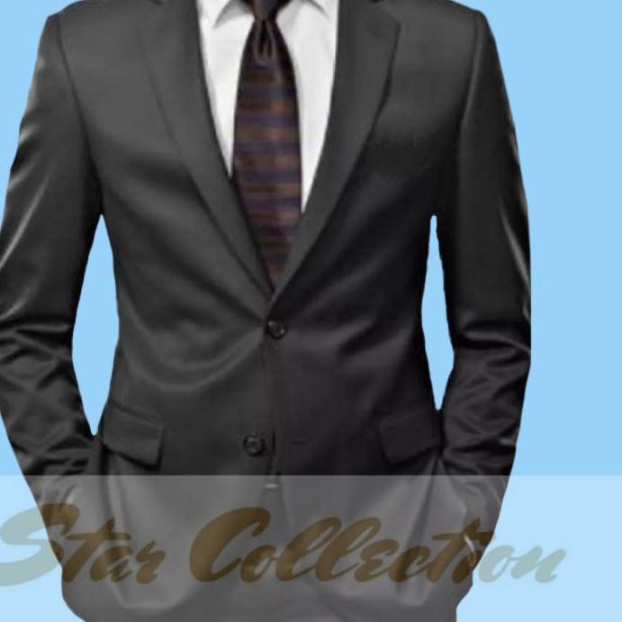 Depan Jas blazer pria almamater jas hitam jas formal jas Korea jas hitam jas jumbo jas sekolah