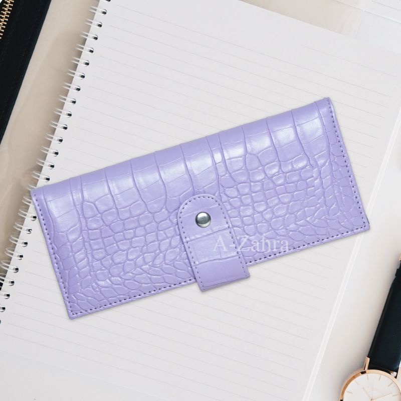 Arifirn 05 Dompet Disiplin Kancing Croco AZ - Premium Dompet Disiplin Keuangan Wanita Ada Slot Kartu