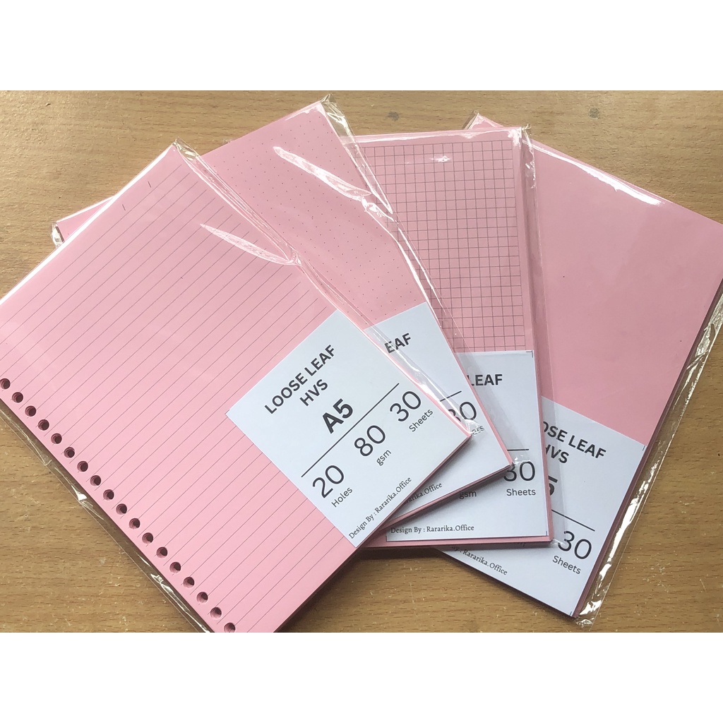 Loose Leaf A5 PINK / Isi Binder/ 80gsm