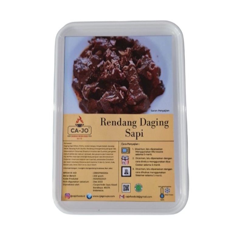 

CAJO Rendang Daging Sapi | Berat Bersih 200gr