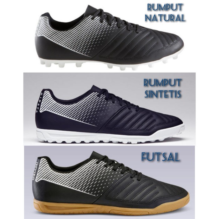 SEPATU SEPAKBOLA, RUMPUT SINTETIS DAN FUTSAL - HITAM/PUTIH