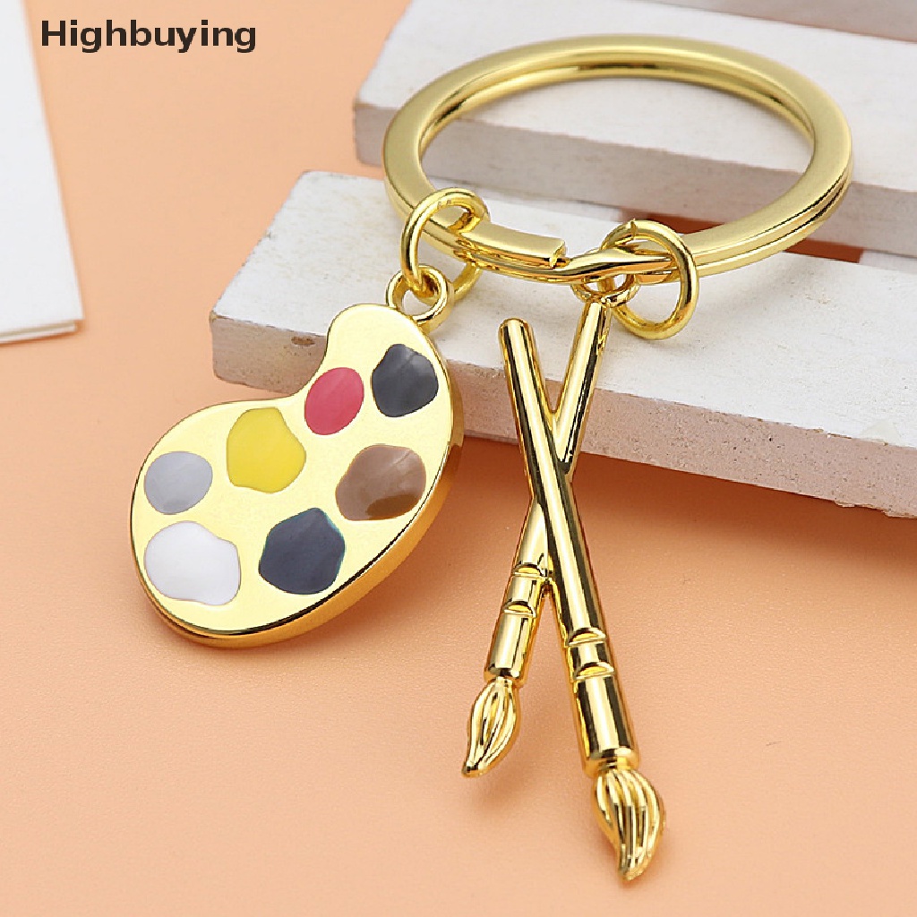 Hbid Gantungan Kunci Palet Cat Handmade Brush Palette Paint Pen Keychain Perhiasan Glory