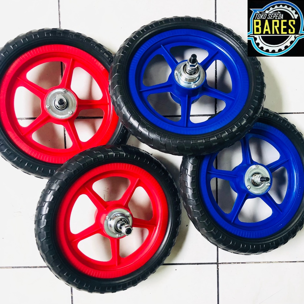 Roda Velg Ban Mati EVA Sepeda BMX / Mini Anak 12 Atlantis AT-PJ-118 / Wheel Set Busa RRC