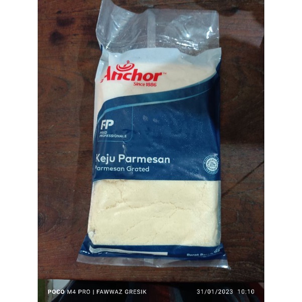 KEJU PARMESAN Anchor BUBUK 100 gr IMPORT / Anchor Keju Parmesan Grated 100gr