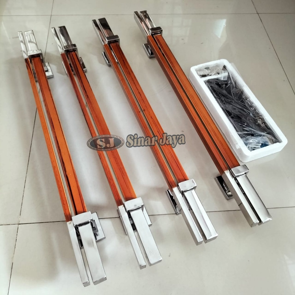 1 set handle  pintu minimalis panjang 45cm /60cm gagang tarikan pintu stainles pegangan pintu mewah handle pintu kuputarung mewah murah