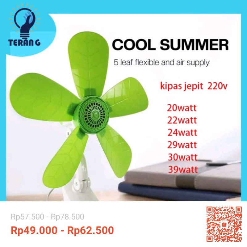 Kipas Angin  Jepit , gantung  , Ceiling Fan ,  helifan , 20 watt