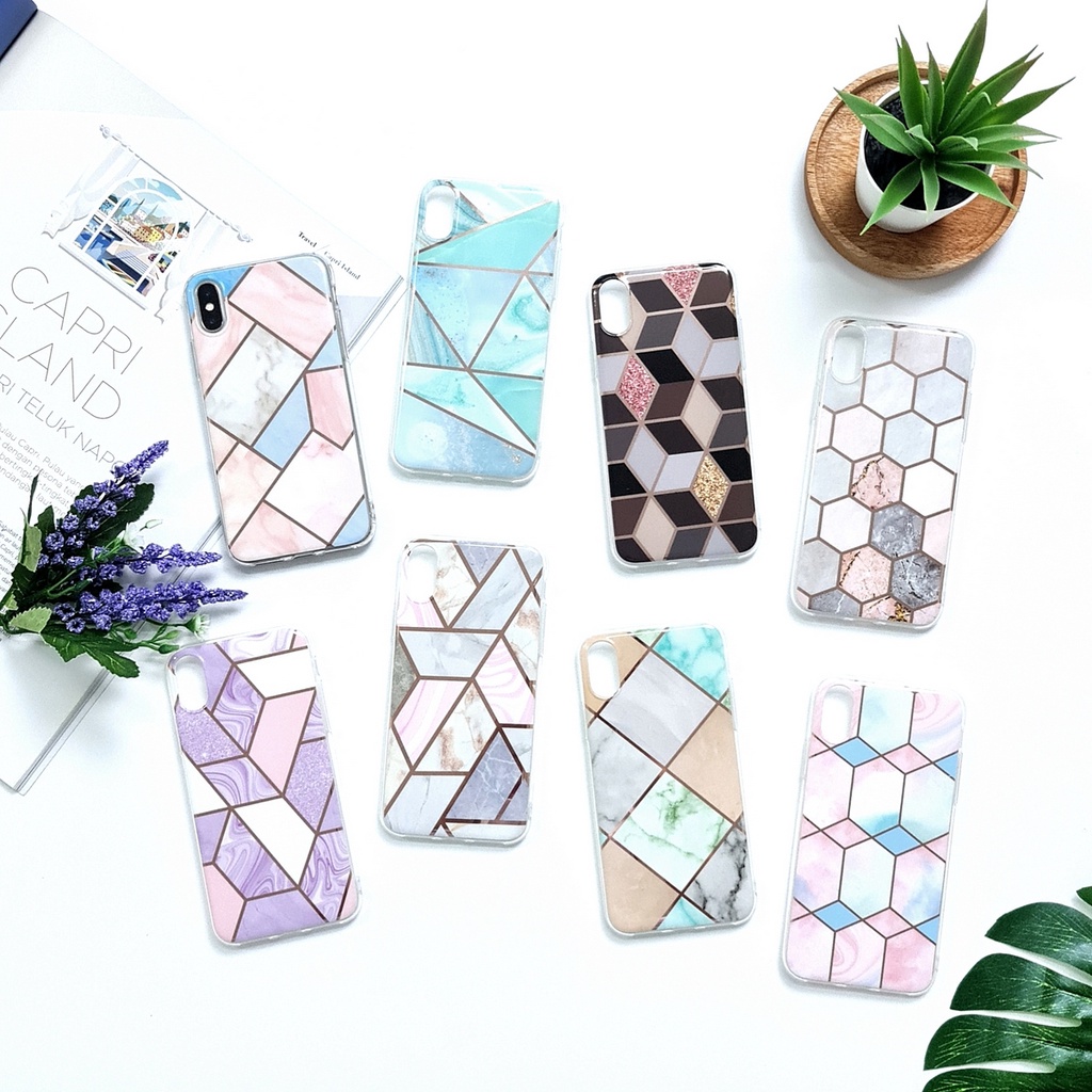 ALL TYPE GEOMETRI CASE IPHONE &amp; ANDROID | LIST TIPE ADA DIDESKRIPSI | GEOMETRI Soft Case Marble Casing Marmer