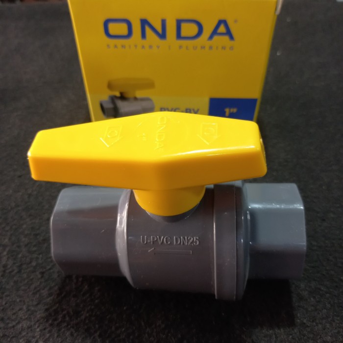 @@@@] kran ball valve PVC-BV 1inch Onda keran pvc 1 inch stop kran pvc