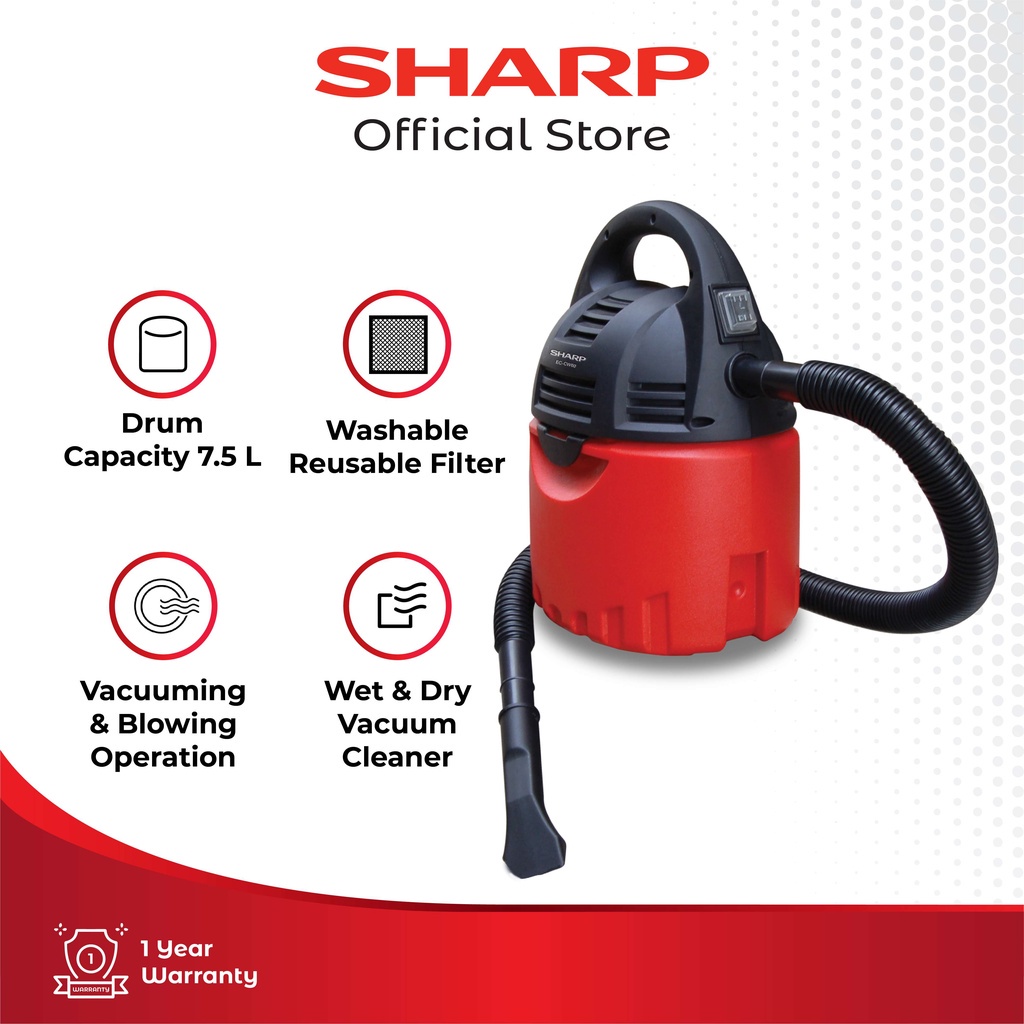 Sharp EC-CW60 Vacuum Cleaner Basah & Kering Garansi Resmi 1 Tahun SHARP OFFICIAL STORE