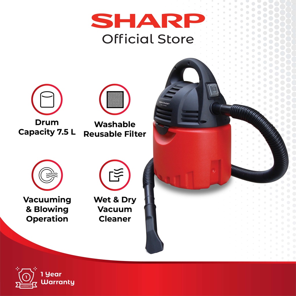Sharp Vacuum Cleaner - EC-CW60 Basah & Kering [Garansi Resmi 1 Tahun]