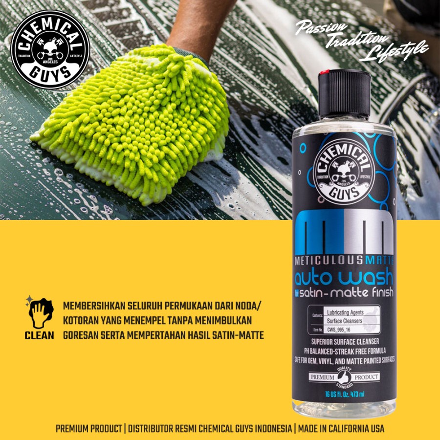 SR25 - Chemical Guys Meticulous Matte Auto Wash Shampoo Mobil Matte 473ml