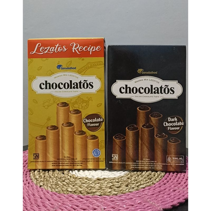 

Chocolatos Wafer Roll Rasa Chocolate/Dark chocolate