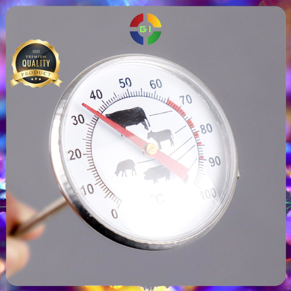 Termometer Makanan Daging BBQ Meat Temperature Silver