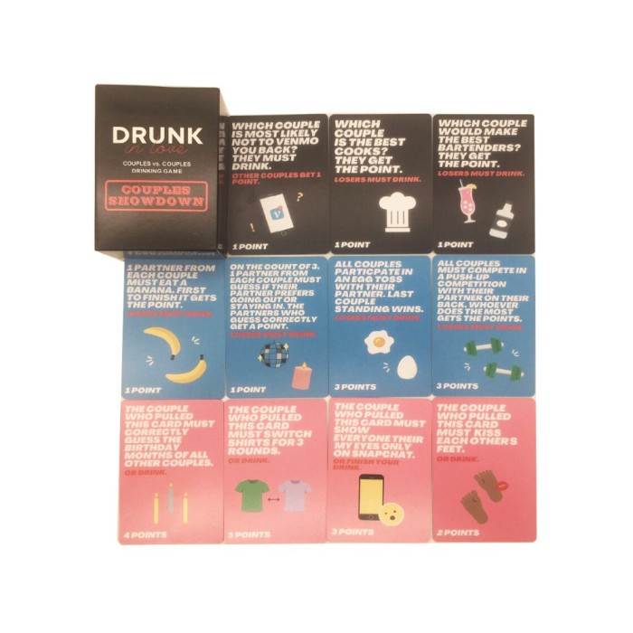 Drunk in Love Couples Showdown Couple Pasangan Drink Party Card Games