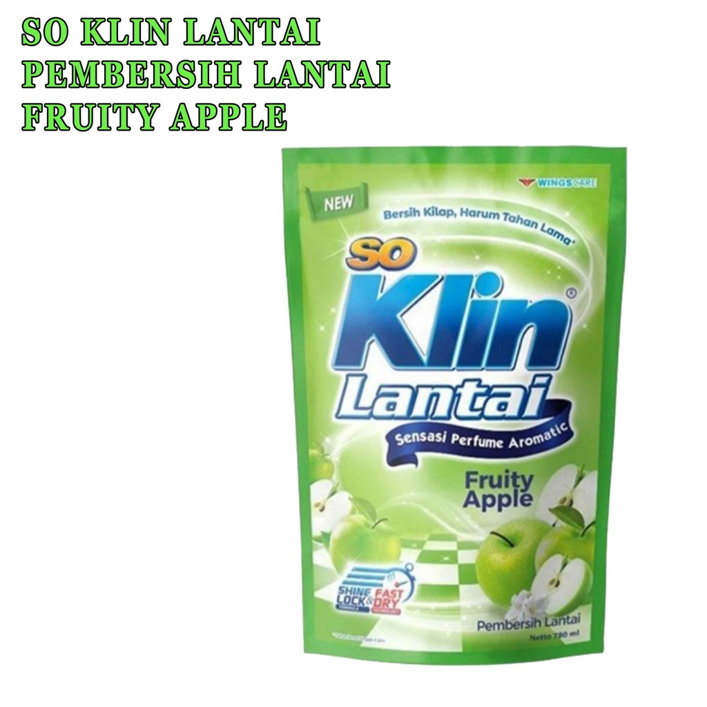 Pembersih Lantai* So Klin Lantai* Fruit Apple* Netto 780ml