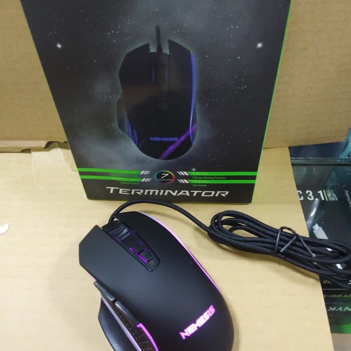 MOUSE MOS GAMING GAME NYK TERMINATOR HK-100 LAPTOP KOMPUTER WIRED USB KABEL