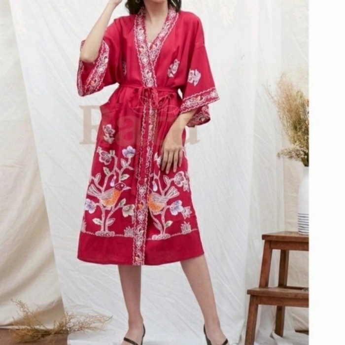 Dress Kimono Tidur Batik Wanita Up Jumbo Bahan Adem