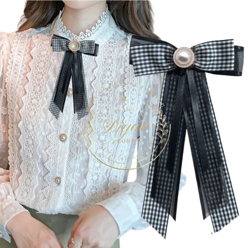 pita brooch // korean ribbon brooch