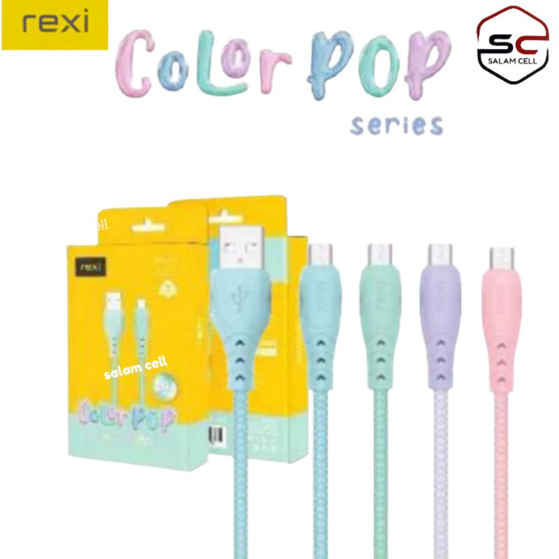 Kabel Data Type-C Rexi KL01C Color Pop Original Garansi Resmi