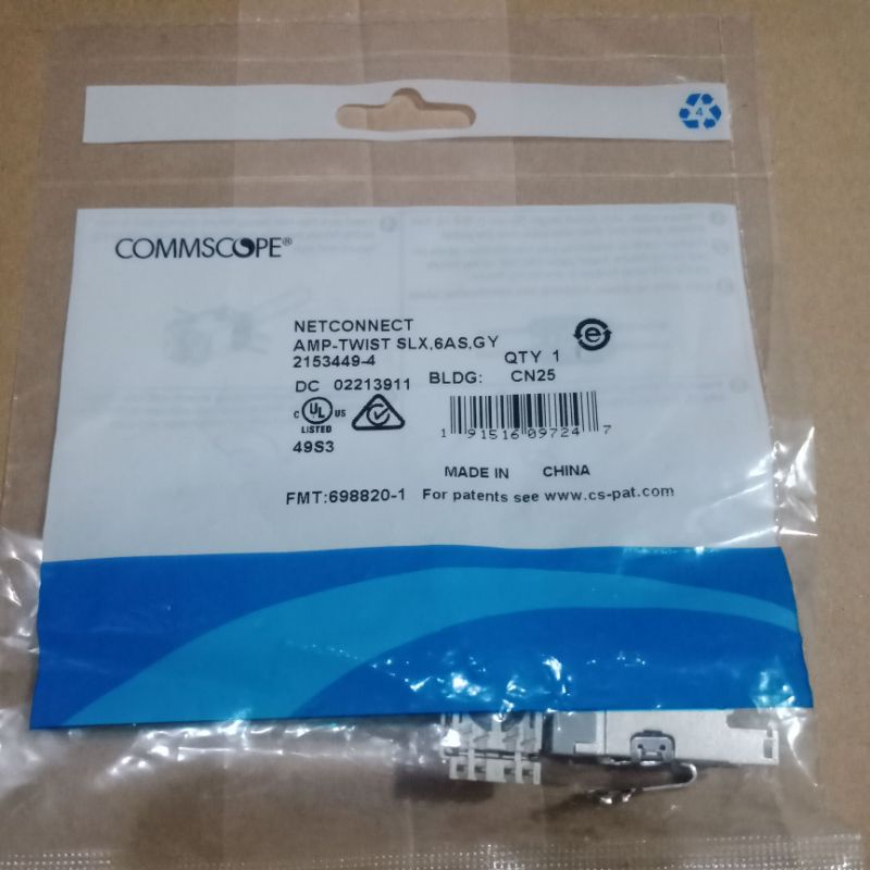 modular jack amp commscope cat 6a twist slx gy