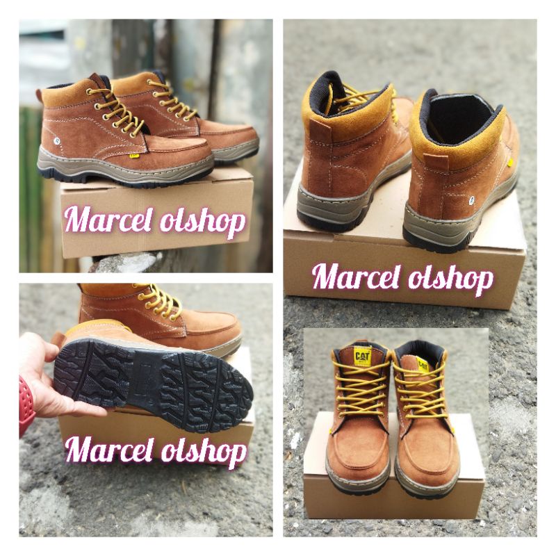 Sepatu Boot Pria Warna Coklat tan sepatu boots fashion pria real pict