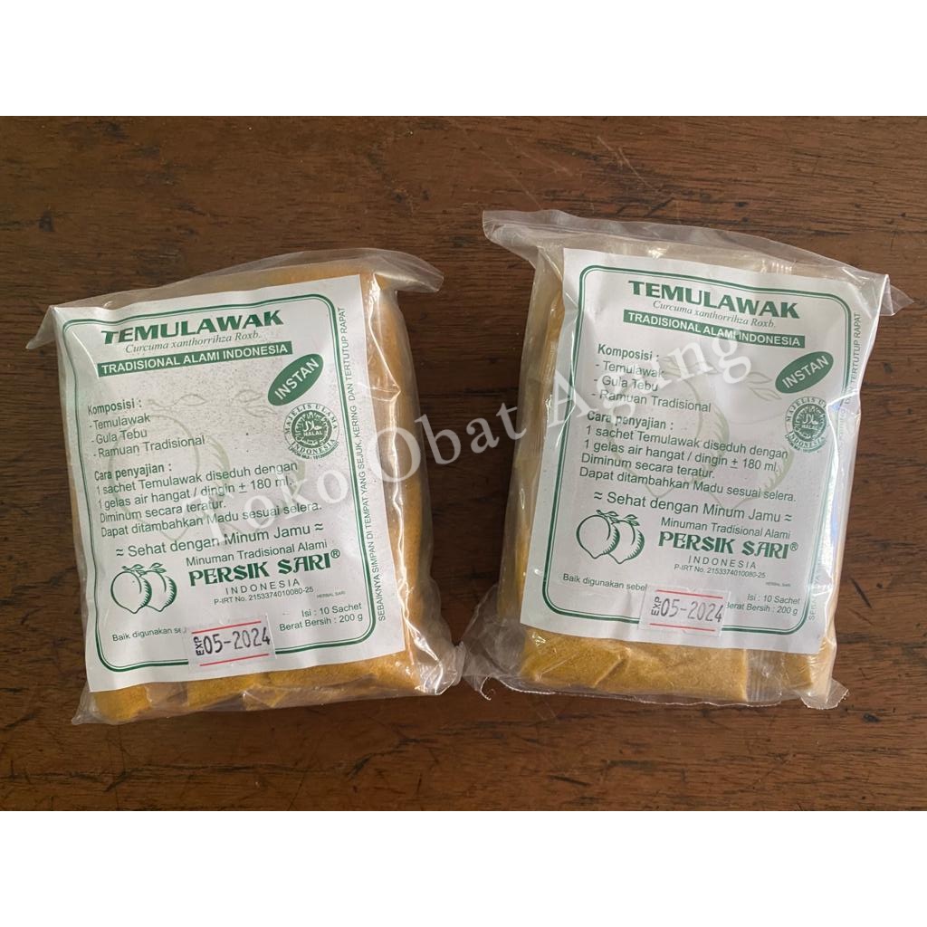 

Jamu Tradisional Alami "Persik Sari" Temulawak (Isi 10 Sachet)