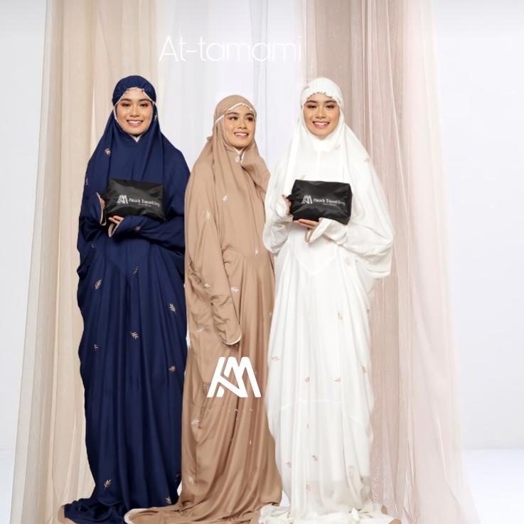 Mukena Dewasa terusan bordir tropical Rayon Bordir Mewah Traveling • SL.16Ja23e