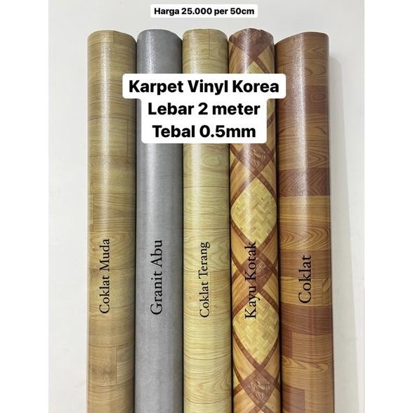 KARPET VINYL LANTAI IMPORT MOTIF KAYU / MARMER PERLAK WALLPAPER KERAMIK LANTAI VINIL UNTUK KAMAR PRI