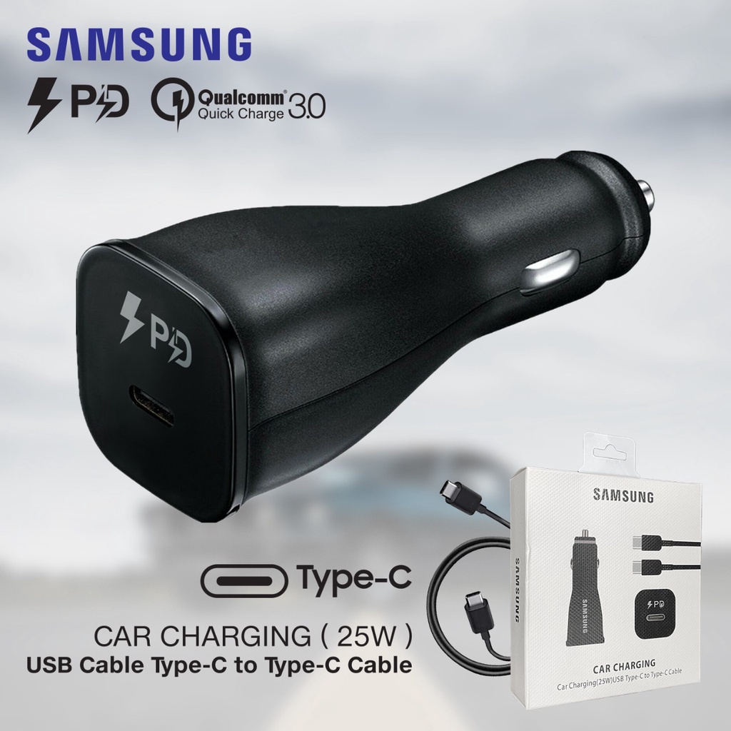 Saver Car Charger SAMSUNG type C To Tipe C 25W / Casan Mobil Tipe C
