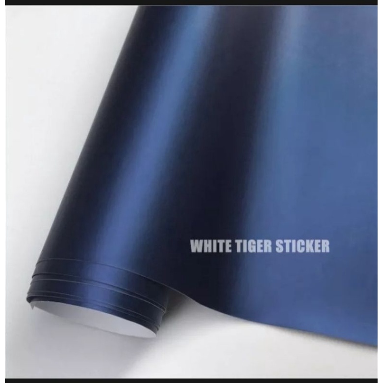 stiker skotlet metalik krom doff biru navy sticker SCOTLITe motor navy
