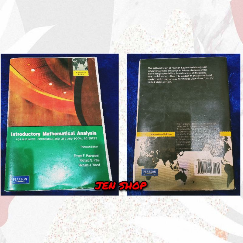 

[SECONDHAND] Buku Fotocopy Pelajaran Bekas Murah INTRODUCTORY MATHEMATICAL ANALYSIS THIRTEENTH EDITION FOR BUSINESS, ECONOMICS AND LIFE AND SOCIAL SCIENCES Penerbit PEARSON
