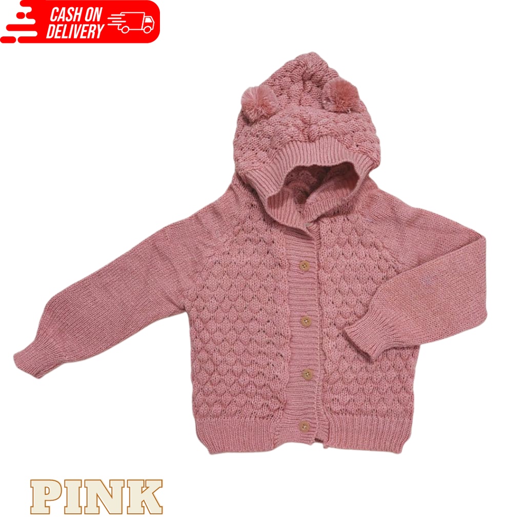 COD Jaket Sweater Rajut Pompom  Bayi 0-6 Bulan Baju Baby Gracia