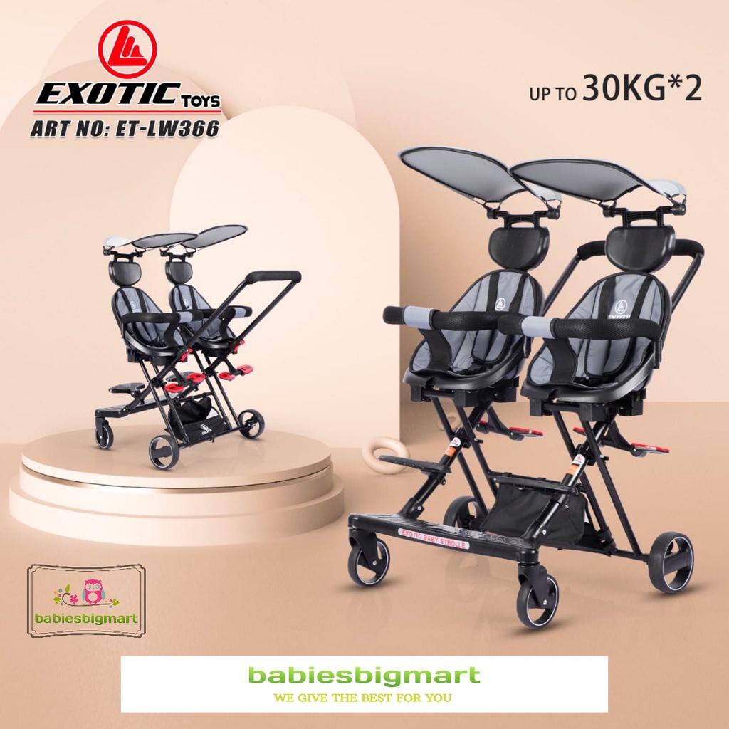 Magic Stroller EXOTIC ET LW 366 Kembar Kereta Dorong Stroler Anak New Hadap Depan Dan Belakang