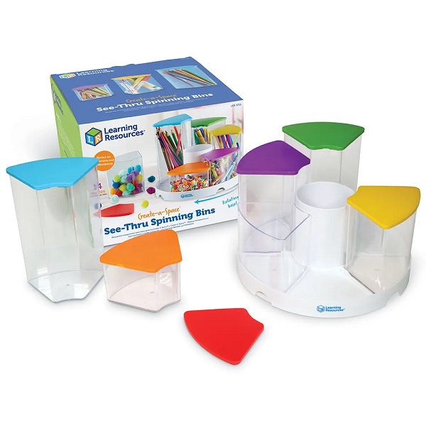 

Learning Resources Create-a-Space See-Thru Spinning Bins