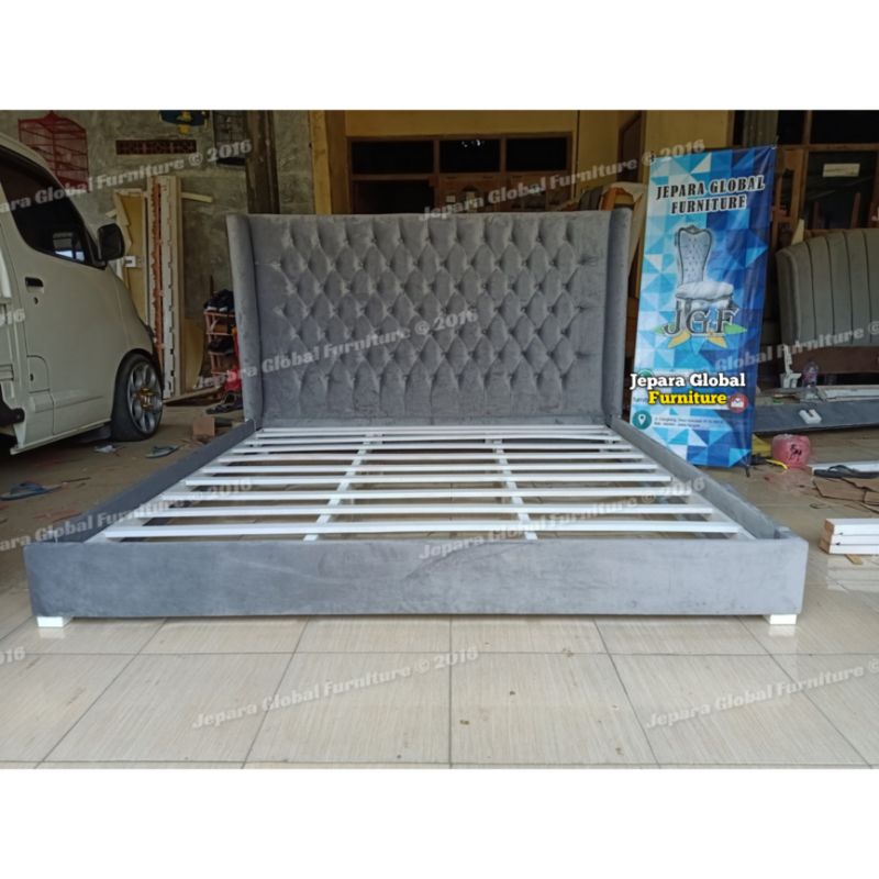 Dipan tempat Tidur dewasa Jok Titanium King size ( dipan jati,dipan jok,dipan murah,tempat tidur)