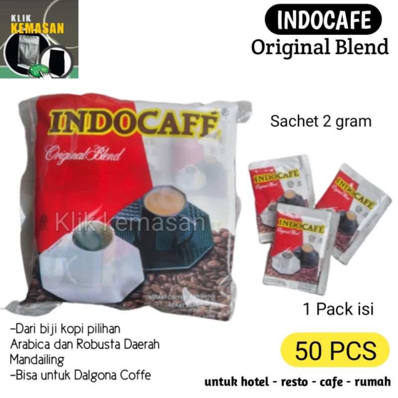 

Indocafe original blend (50 sachet) kopi hotel cafe dalgona coffee kopi murah kopi sachet