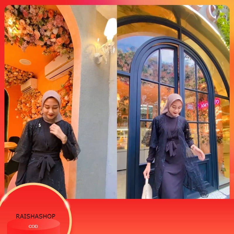 Mysharewl Osana Gamis Brukat Pesta Syar'i Jumbo Azalea Dss Busui Ready Stok Siap order Gamis Polos P