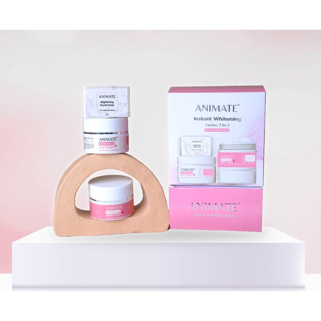 Animate Whitening Series 3in1  - Paket Skincare Wajah - Skincare Glowing