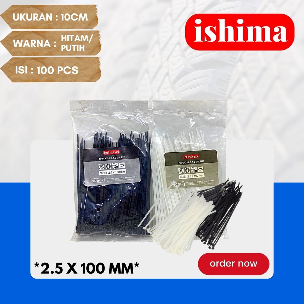 [READY COD] KABEL TIES TIE TIS / TALI TIES TIS/ KABEL TIE / TALI TIE (ISI 100PCS) TALI SABUK PENGIKA